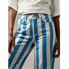 image:imageCHARTOU Women Loose Striped Jeans High Waisted Wide Leg Denim Pants with PocketsBlue