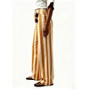 image:imageCHARTOU Women Loose Striped Jeans High Waisted Wide Leg Denim Pants with PocketsOrange Yellow