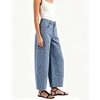 image:imageCHARTOU Women Y2k Barrel Jeans Loose High Rise Crop Wide Leg Seam Front Denim PantsBlue Leopard