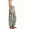 image:imageCHARTOU Women Y2k Barrel Jeans Loose High Rise Crop Wide Leg Seam Front Denim PantsGrey Camo
