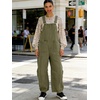 image:imageY2k Barrel Jeans Overalls Womens Boyfriend Denim Jumpsuit Cargo Patchwork Baggy Jeans Cropped PantsArmy Green