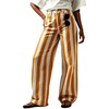 image:imageCHARTOU Women Loose Striped Jeans High Waisted Wide Leg Denim Pants with PocketsOrange Yellow