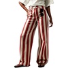 image:imageCHARTOU Women Loose Striped Jeans High Waisted Wide Leg Denim Pants with PocketsRed