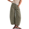 image:imageCHARTOU Women Y2k Barrel Jeans Loose High Rise Crop Wide Leg Seam Front Denim PantsGreen Leopard