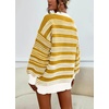 image:imageCHARTOU Women Contrast Striped Pullover Sweater 2025 Fall Outfits Oversized Knit Jumper TopsSolid Yellow