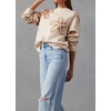 image:imageCHARTOU Women Cute Knitted Sweater Long Sleeve Crewneck Knit Sweater Pullover Floral Knitwear Jersey Jumper TopApricot B