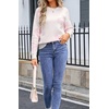 image:imageCHARTOU Women Cute Knitted Sweater Long Sleeve Crewneck Knit Sweater Pullover Floral Knitwear Jersey Jumper TopWhite