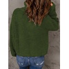 image:imageCHARTOU Women Loose Quarter Zip Pullover Sweater Half Zip Rib Knit Turtleneck Sweater Jumper TopArmy Green