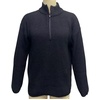 image:imageCHARTOU Women Loose Quarter Zip Pullover Sweater Half Zip Rib Knit Turtleneck Sweater Jumper TopBlack