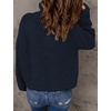 image:imageCHARTOU Women Loose Quarter Zip Pullover Sweater Half Zip Rib Knit Turtleneck Sweater Jumper TopNavy