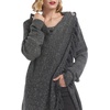 image:imageCHARTOU Women Tassel Shawl Wraps Poncho Sweater Knitted Fringe Open Front Kimono Cardigan Cowl NeckDark Grey
