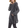 image:imageCHARTOU Women Tassel Shawl Wraps Poncho Sweater Knitted Fringe Open Front Kimono Cardigan Cowl NeckDark Grey