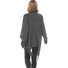 image:imageCHARTOU Women Tassel Shawl Wraps Poncho Sweater Knitted Fringe Open Front Kimono Cardigan Cowl NeckDark Grey