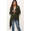 image:imageCHARTOU Women Tassel Shawl Wraps Poncho Sweater Knitted Fringe Open Front Kimono Cardigan Cowl NeckGreen