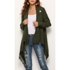 image:imageCHARTOU Women Tassel Shawl Wraps Poncho Sweater Knitted Fringe Open Front Kimono Cardigan Cowl NeckGreen