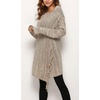 image:imageCHARTOU Women Tassel Shawl Wraps Poncho Sweater Knitted Fringe Open Front Kimono Cardigan Cowl NeckKhaki