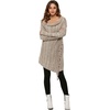 image:imageCHARTOU Women Tassel Shawl Wraps Poncho Sweater Knitted Fringe Open Front Kimono Cardigan Cowl NeckKhaki
