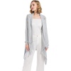 image:imageCHARTOU Women Tassel Shawl Wraps Poncho Sweater Knitted Fringe Open Front Kimono Cardigan Cowl NeckLight Grey