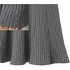 image:imageWomen Knit Midi Skirt Ribbed Knitted Skirt High Waisted Trendy Sweater Skirt Bodycon Pencil SkirtGrey