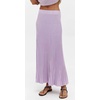 image:imageWomen Long Winter Sweater Skirt Elastic Waist Accordion Pleated Pencil Knit SkirtPurple