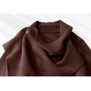 image:imageWomens Wool Blend Cardigan Coat Belted Shawl Collar Long Sleeve OuterwearCoffee