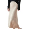 image:imageLong Sweater Skirt for Women Stretchy High Waist Mermaid Pencil Knit Dressy Business SkirtApricot