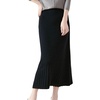 image:imageLong Sweater Skirt for Women Stretchy High Waist Mermaid Pencil Knit Dressy Business SkirtBlack