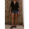 image:imageWomen Ruffle Peplum Summer Tops V Neck Tie Front Short Sleeve T Shirts Casual BlousesBlack