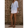 image:imageWomen Ruffle Peplum Summer Tops V Neck Tie Front Short Sleeve T Shirts Casual BlousesBlue
