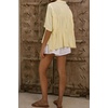 image:imageWomen Ruffle Peplum Summer Tops V Neck Tie Front Short Sleeve T Shirts Casual BlousesYellow