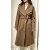image:imageWomens Long Wool Coat Elegant Warm Winter Wrap Trench Overcoat with Belt  Lapel Collar Wrap Wool Coat Belted Long Winter Wool PeaCoat Midi Wool Blend Trench OvercoatCamel