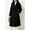 image:imageWomens Long Wool Coat Elegant Warm Winter Wrap Trench Overcoat with Belt  Lapel Collar Wrap Wool Coat Belted Long Winter Wool PeaCoat Midi Wool Blend Trench OvercoatBlack