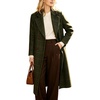 image:imageWomen Long Wool Plaid Pea Coat Breasted Winter Trench OvercoatSmallGreen