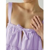 image:imageCHARTOU Women Tiered Ruffle Mini Dress Summer Bow Tie Spaghetti Strap Babydoll Dress Cute Beach CoverupPurple