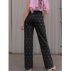 image:imageCHARTOU Straight Wide Leg Jeans for Women High Waisted Y2k Heart Print Denim Pants with PocketsBlack