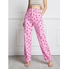 image:imageCHARTOU Straight Wide Leg Jeans for Women High Waisted Y2k Heart Print Denim Pants with PocketsPink