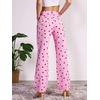 image:imageCHARTOU Straight Wide Leg Jeans for Women High Waisted Y2k Heart Print Denim Pants with PocketsPink