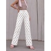 image:imageCHARTOU Straight Wide Leg Jeans for Women High Waisted Y2k Heart Print Denim Pants with PocketsWhite