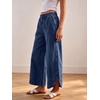 image:imageCHARTOU Women Cropped Wide Leg Jeans Y2k Elastic Waist Tulip Hem Baggy Denim PantsDark Blue