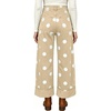 image:imageCHARTOU Women High Rise Wide Leg Jeans Baggy Crop Cuffed Hem Denim Polka Dot PantsKhaki