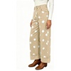 image:imageCHARTOU Women High Rise Wide Leg Jeans Baggy Crop Cuffed Hem Denim Polka Dot PantsKhaki