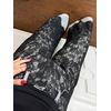 image:imageCHARTOU Women High Rise Wide Leg Jeans Floral Lace Overlay Loose Denim Pants with PocketsBlack