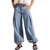 image:imageCHARTOU Women Y2k Lotus Jeans Tie Balloon Wide Leg Denim Pants Mid Waist Cargo Baggy Jeans Sweatpants MediumBlue