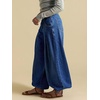 image:imageCHARTOU Women Y2k Lotus Jeans Tie Balloon Wide Leg Denim Pants Mid Waist Cargo Baggy Jeans Sweatpants SmallDark Blue
