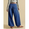 image:imageCHARTOU Women Y2k Lotus Jeans Tie Balloon Wide Leg Denim Pants Mid Waist Cargo Baggy Jeans Sweatpants SmallDark Blue
