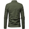 image:imageMens Denim Jacket Casual Regular Fit Button Down Long Sleeve Jean Trucker JacketArmy Green