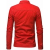 image:imageMens Denim Jacket Casual Regular Fit Button Down Long Sleeve Jean Trucker JacketRed