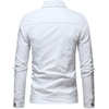 image:imageMens Denim Jacket Casual Regular Fit Button Down Long Sleeve Jean Trucker JacketWhite