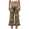 image:imageWomen Denim Camo Pants Y2k Ruffle Hem Cropped Wide Leg Jeans with PocketsCamo