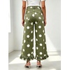 image:imageWomen Denim Camo Pants Y2k Ruffle Hem Cropped Wide Leg Jeans with PocketsGreen